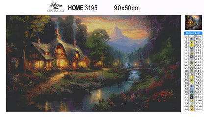 House by the Stream - Exclusive Premium Diamond Painting Kit