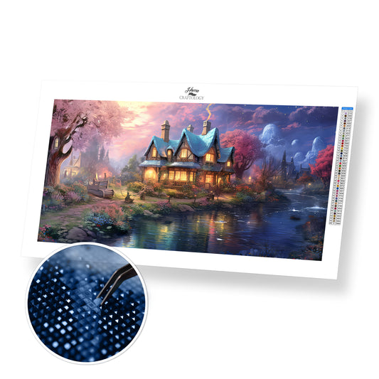 House with Chimney - Exclusive Premium Diamond Painting Kit