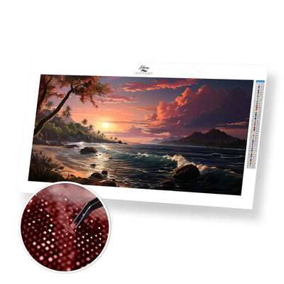 New Ocean Sunset - Premium Diamond Painting Kit