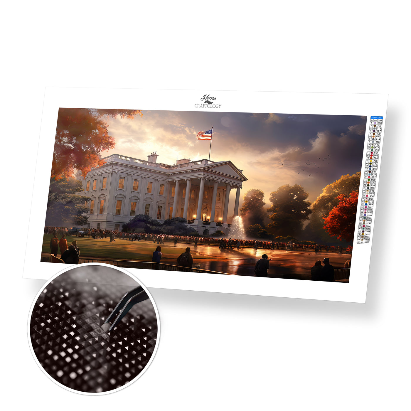 New! White House US Flag - Premium Diamond Painting Kit