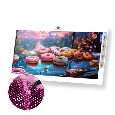 New! Yummy Donuts - Premium Diamond Painting Kit