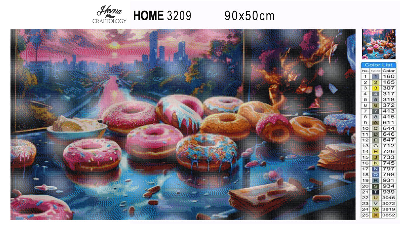 Yummy Donuts - Premium Diamond Painting Kit