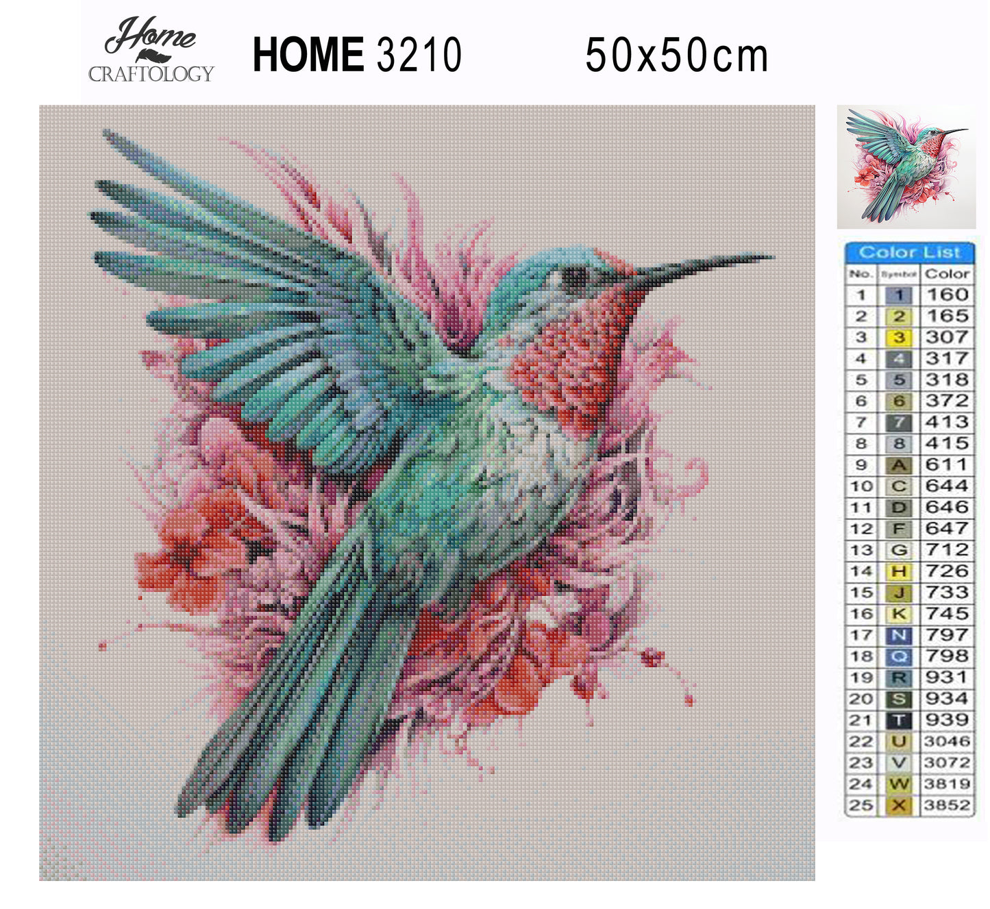 Green Hummingbird - Exclusive Premium Diamond Painting Kit