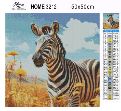 Zebra - Premium Diamond Painting Kit