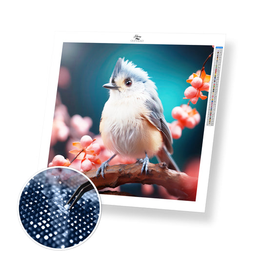 Baby Tufted Titmouse - Exclusive Premium Diamond Painting Kit