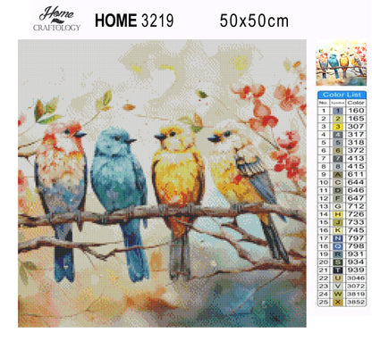 Pairs of Lovebirds - Exclusive Premium Diamond Painting Kit