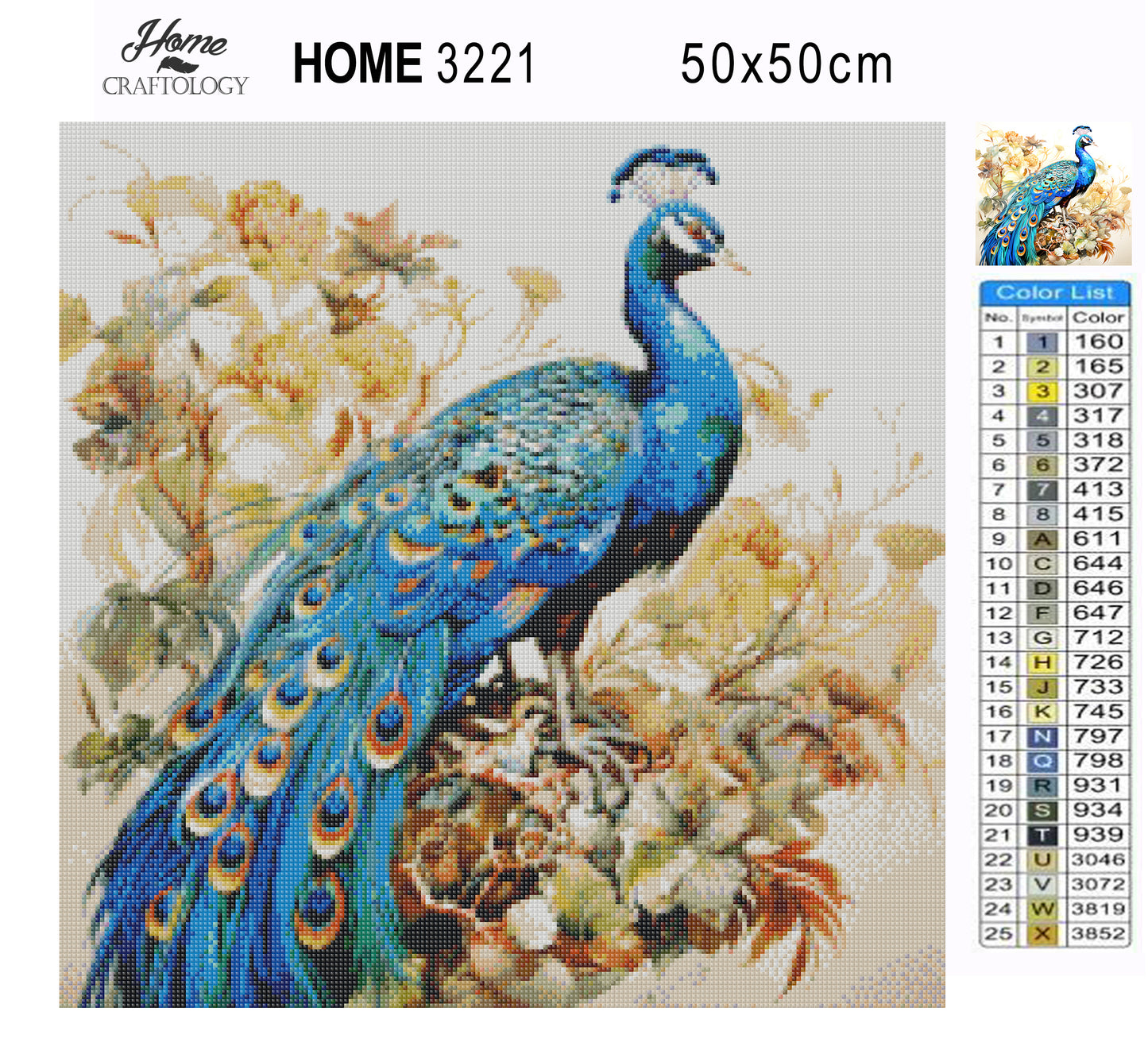 Stunning Peacock - Exclusive Premium Diamond Painting Kit