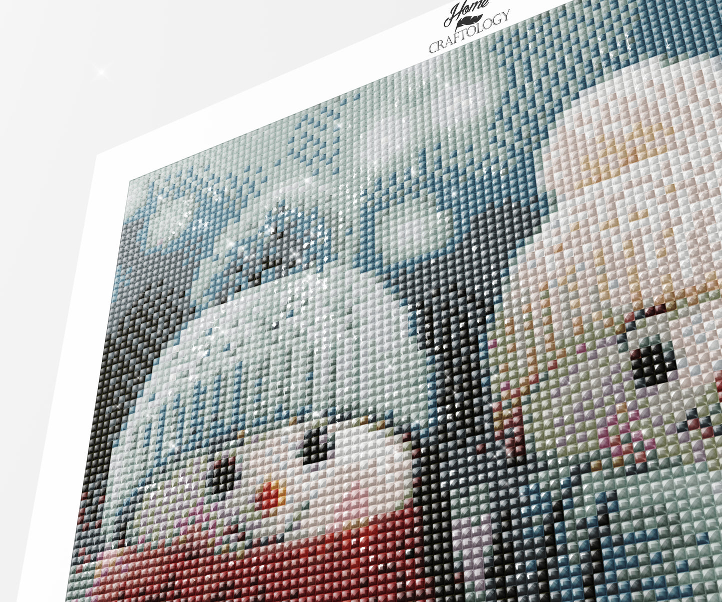 3 Snowmen with Scarves - Exclusive Premium Diamond Painting Kit