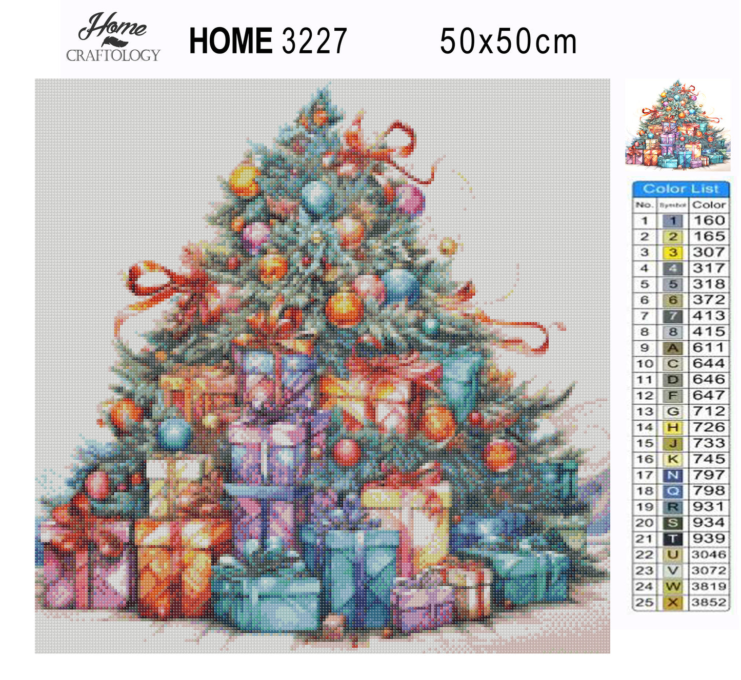 Christmas Tree with Lots of Gifts - Exclusive Premium Diamond Painting Kit