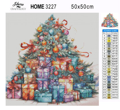 Christmas Tree with Lots of Gifts - Exclusive Premium Diamond Painting Kit