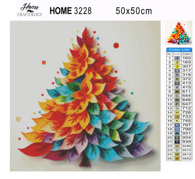 Colorful Flower Petal Tree - Premium Diamond Painting Kit