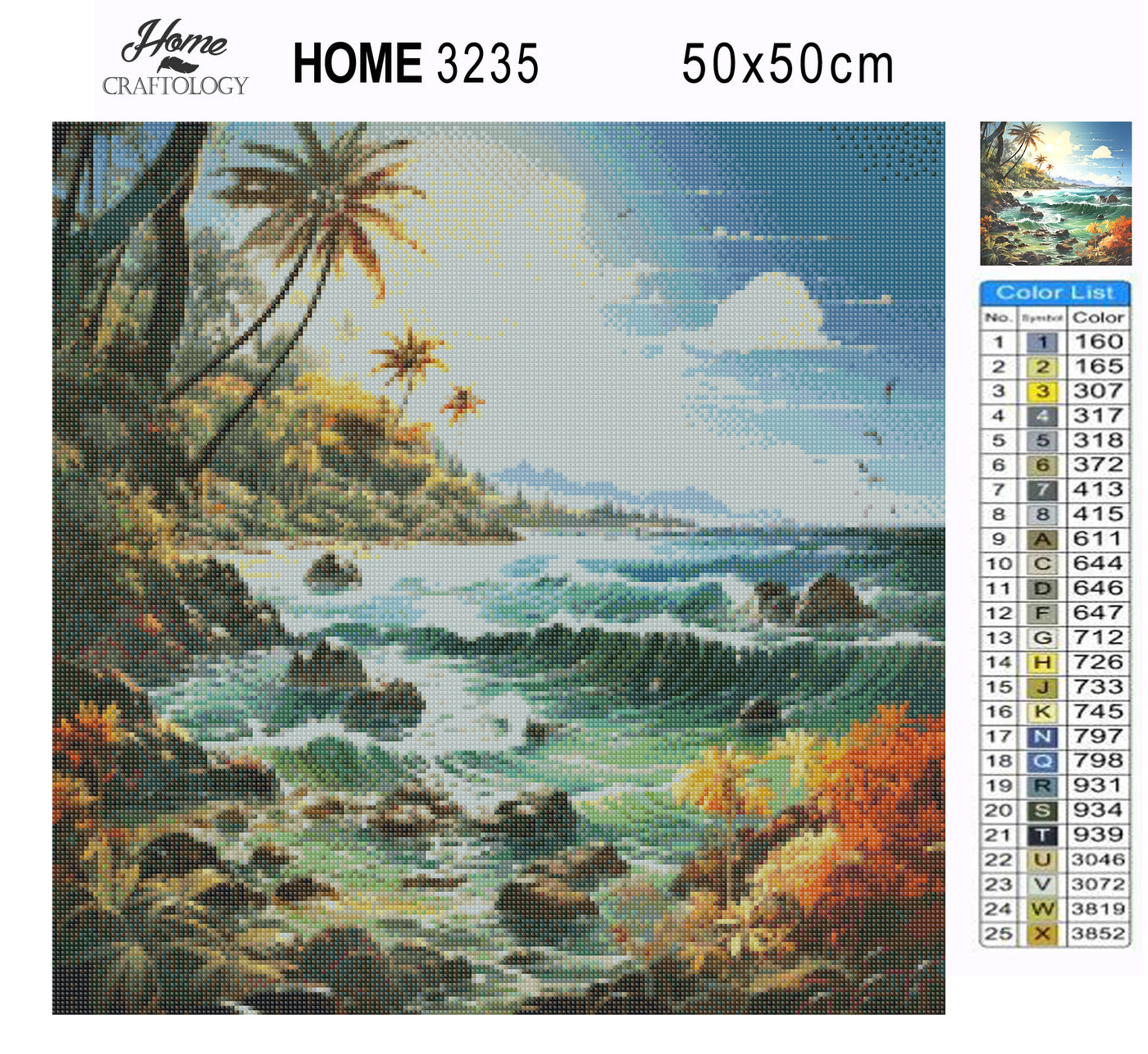 Beach by the Forest - Premium Diamond Painting Kit