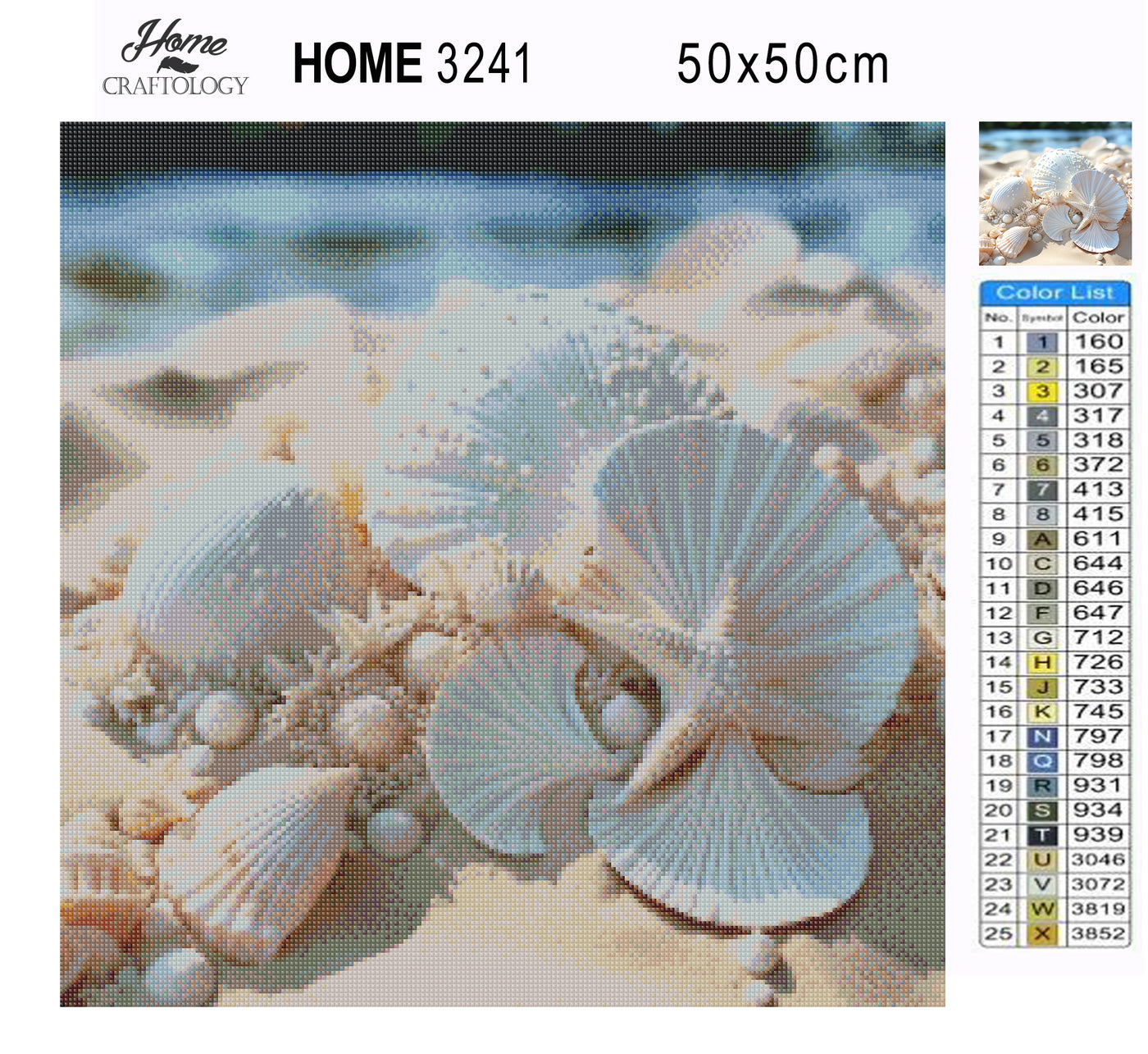 Seashells - Premium Diamond Painting Kit