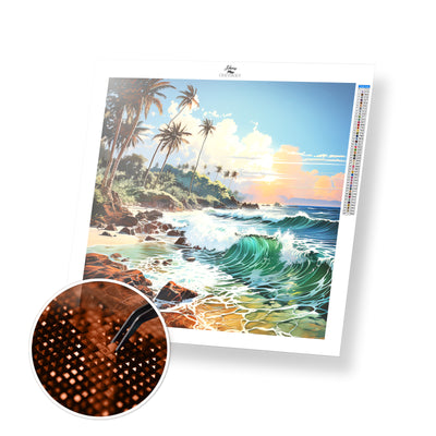 Strong Beach Waves - Premium Diamond Painting Kit
