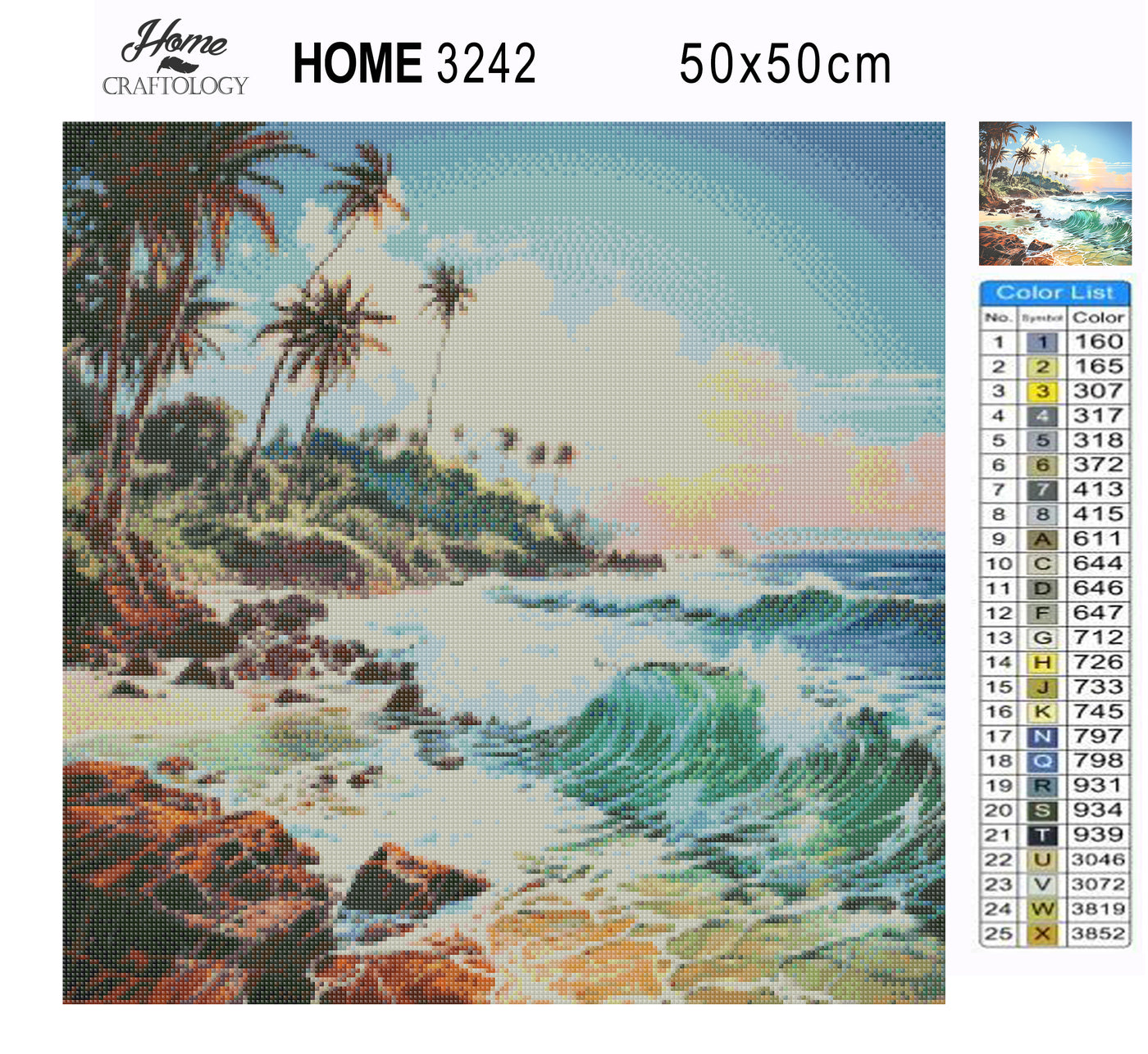 Strong Beach Waves - Premium Diamond Painting Kit