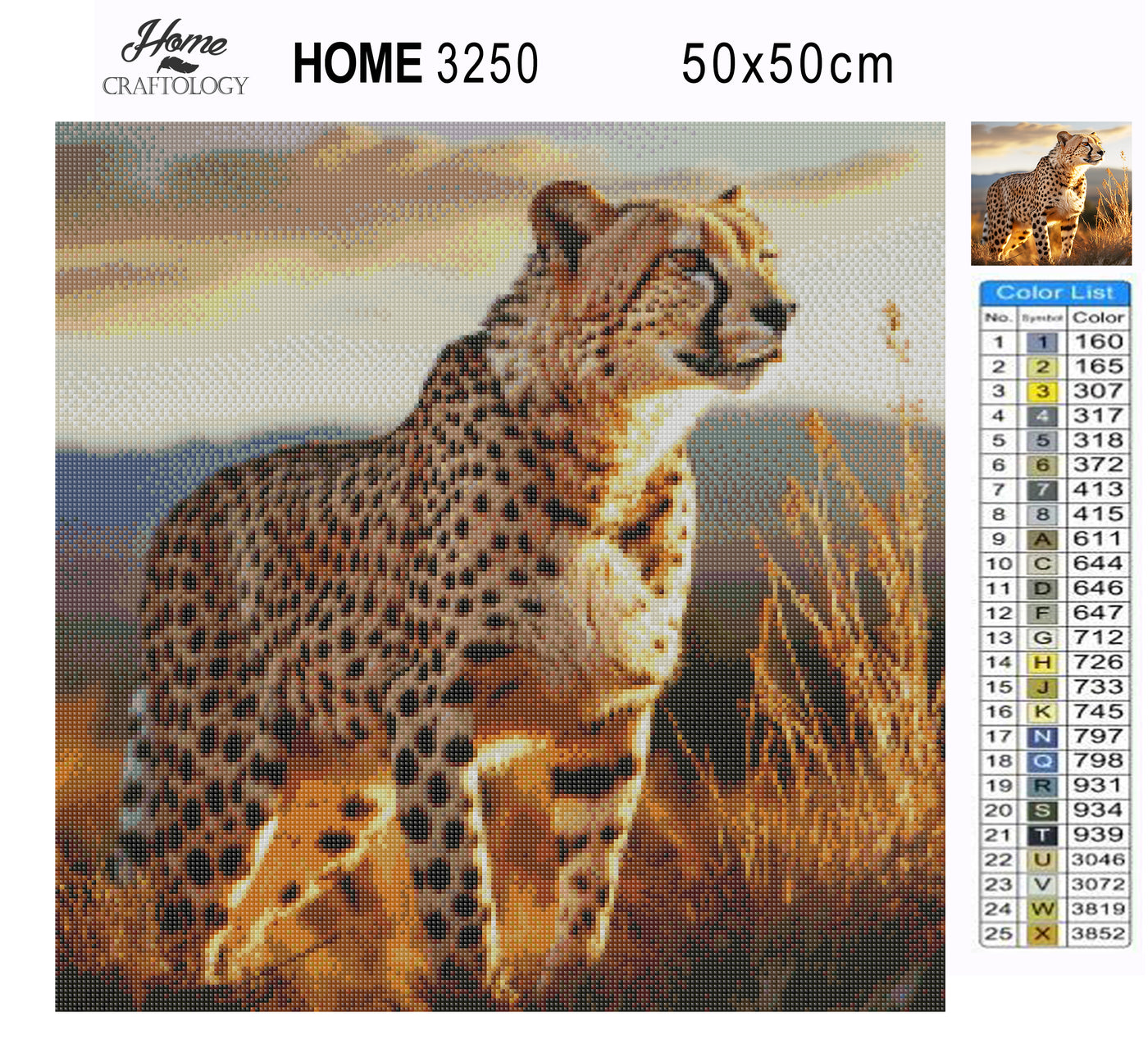 Majestic Cheetah - Premium Diamond Painting Kit
