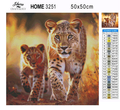 Pair of Leopards - Exclusive Premium Diamond Painting Kit