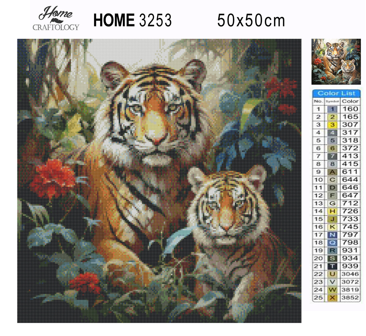 Tigers in the Forest - Premium Diamond Painting Kit