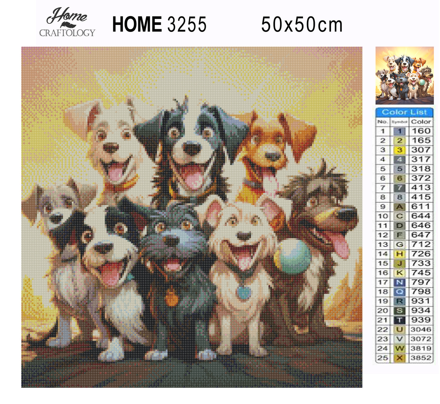 Cartoon Dogs - Exclusive Premium Diamond Painting Kit