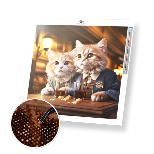 Cats on a Date - Exclusive Premium Diamond Painting Kit