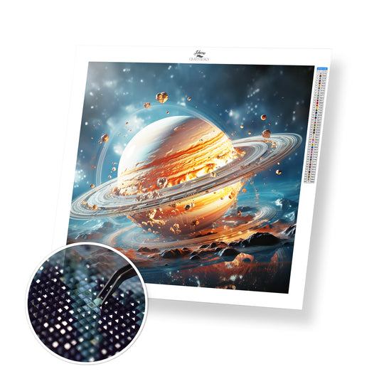 Planet Saturn - Exclusive Premium Diamond Painting Kit