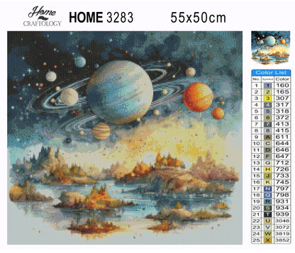 View of Planets - Exclusive Premium Diamond Painting Kit