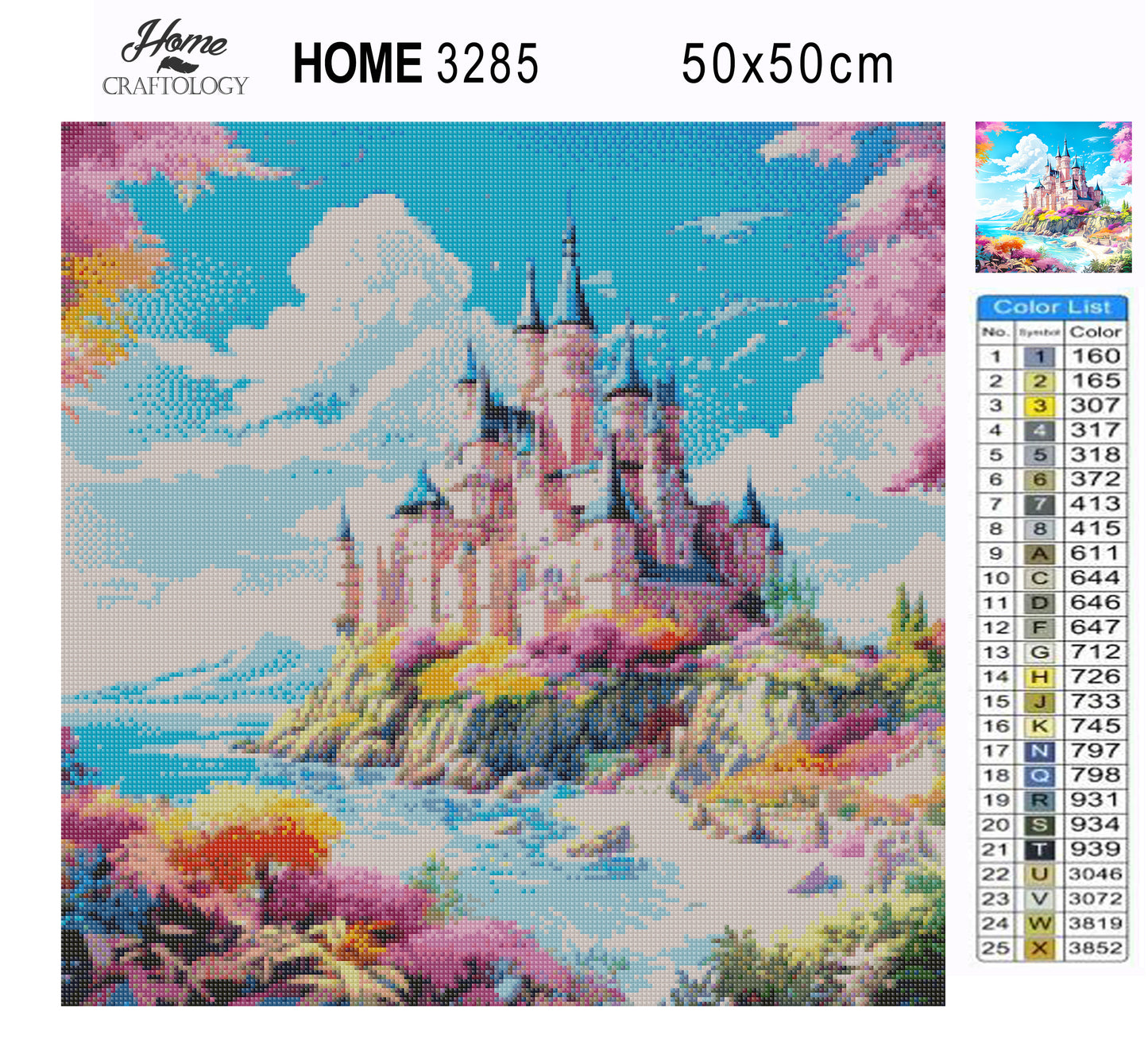 Castle by the Cliff - Exclusive Premium Diamond Painting Kit