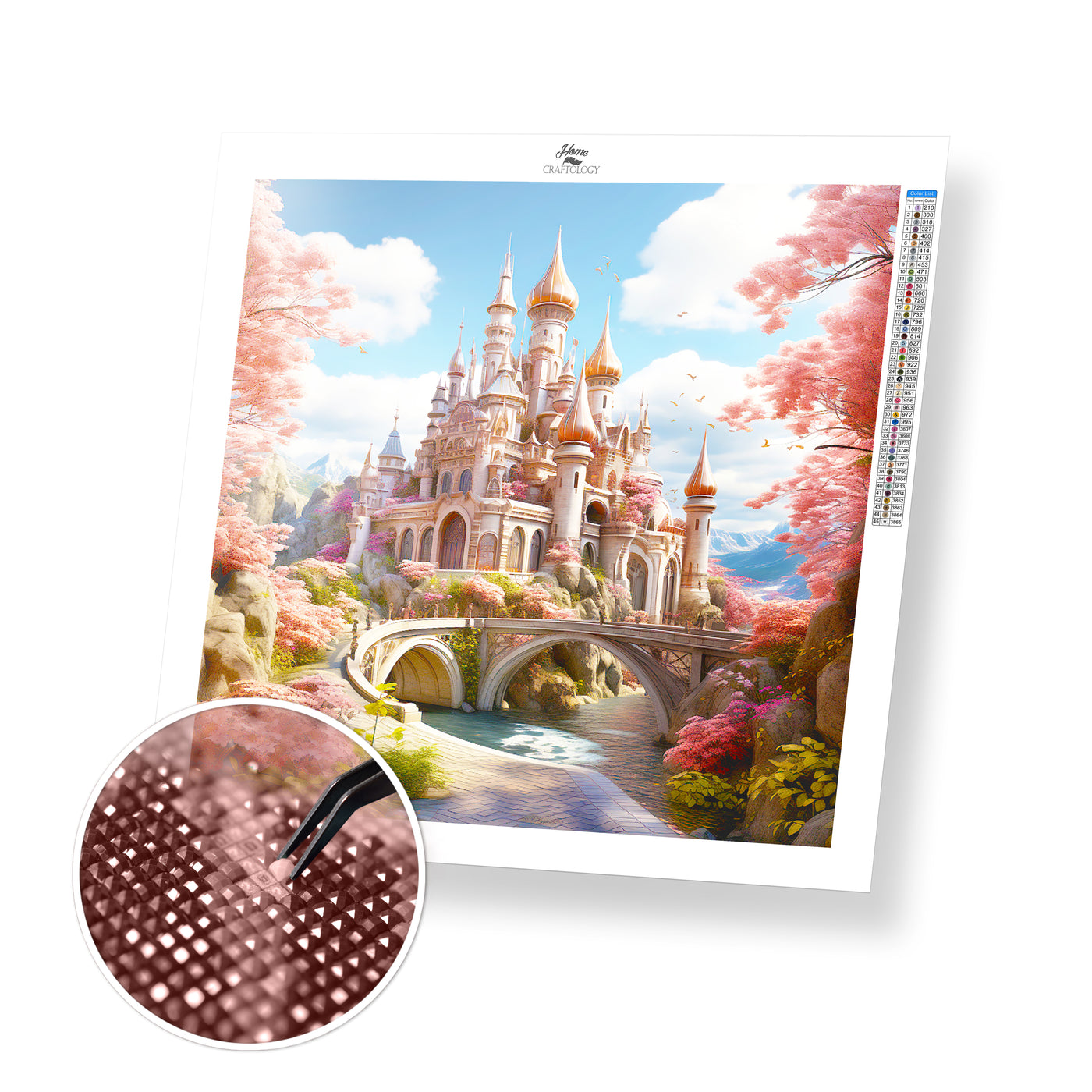 Pink Castle - Premium Diamond Painting Kit