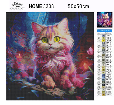 Purple Cat - Premium Diamond Painting Kit