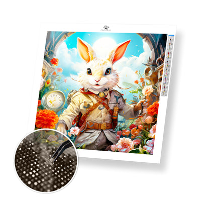 White Rabbit - Premium Diamond Painting Kit