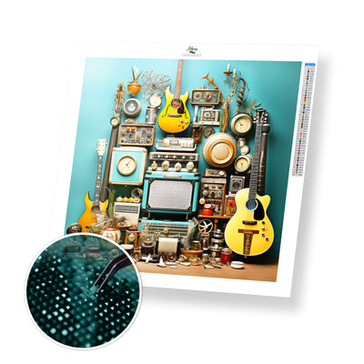 New! Collection of Instruments - Premium Diamond Painting Kit