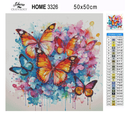 Butterflies Watercolor Painting - Exclusive Premium Diamond Painting Kit