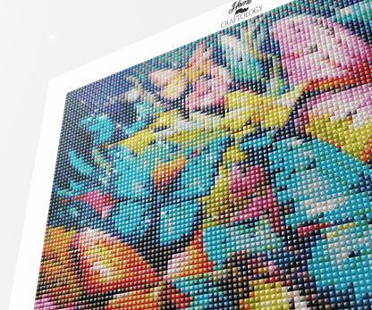 Colorful Leaves and Butterflies - Exclusive Premium Diamond Painting Kit