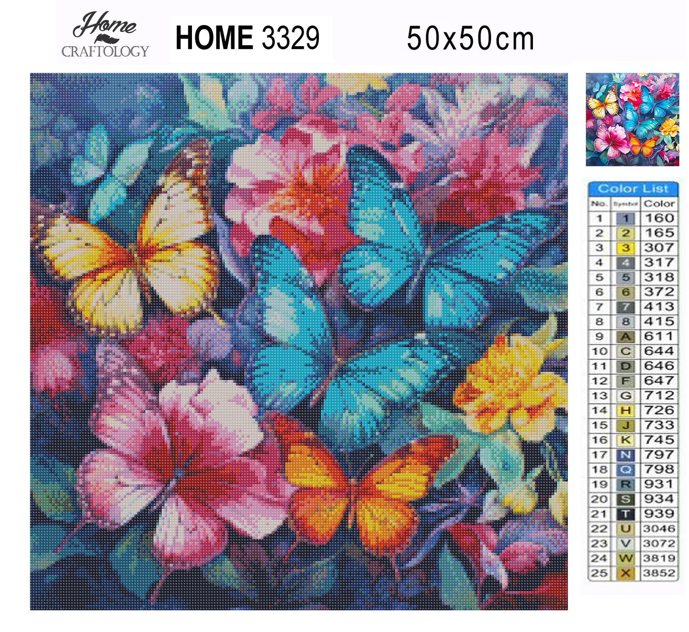 New! Different Butterfly Colors - Premium Diamond Painting Kit