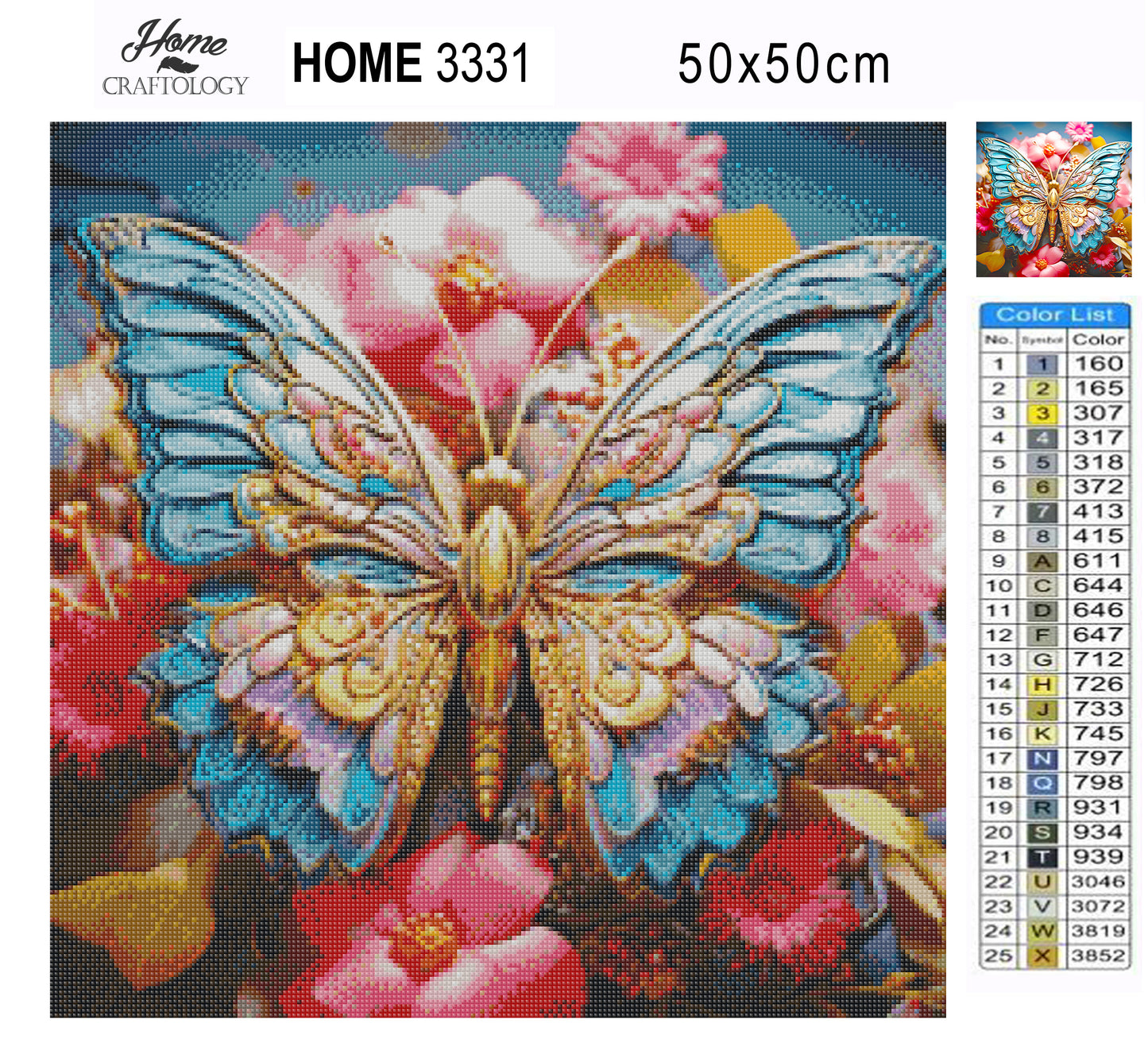 Intricate Butterfly Design - Exclusive Premium Diamond Painting Kit