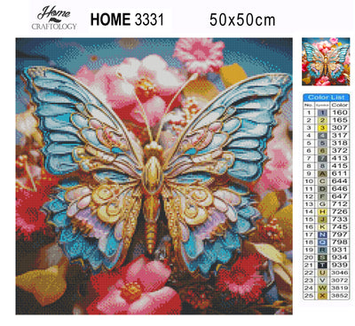 Intricate Butterfly Design - Premium Diamond Painting Kit