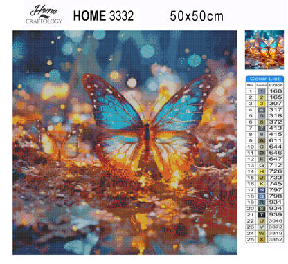 Lit Up Butterfly - Exclusive Premium Diamond Painting Kit