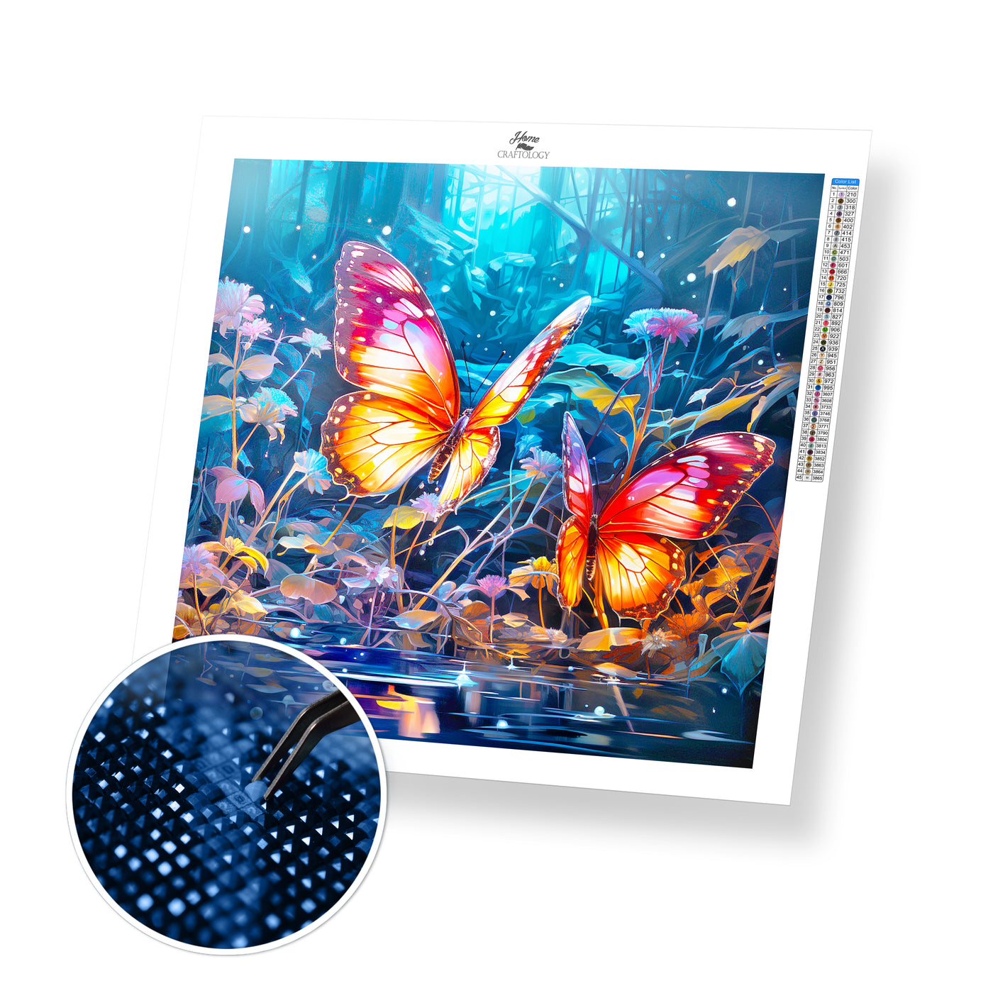 Sparkling Butterflies - Premium Diamond Painting Kit