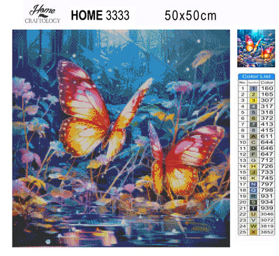 Sparkling Butterflies - Premium Diamond Painting Kit