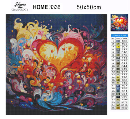 Heart Waves - Exclusive Premium Diamond Painting Kit