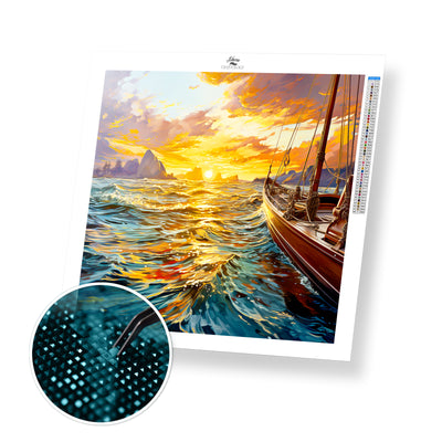 Sailing into the Sunset   - Premium Diamond Painting Kit