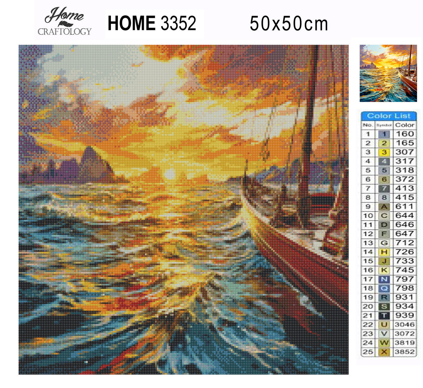New! Sailing into the Sunset   - Premium Diamond Painting Kit