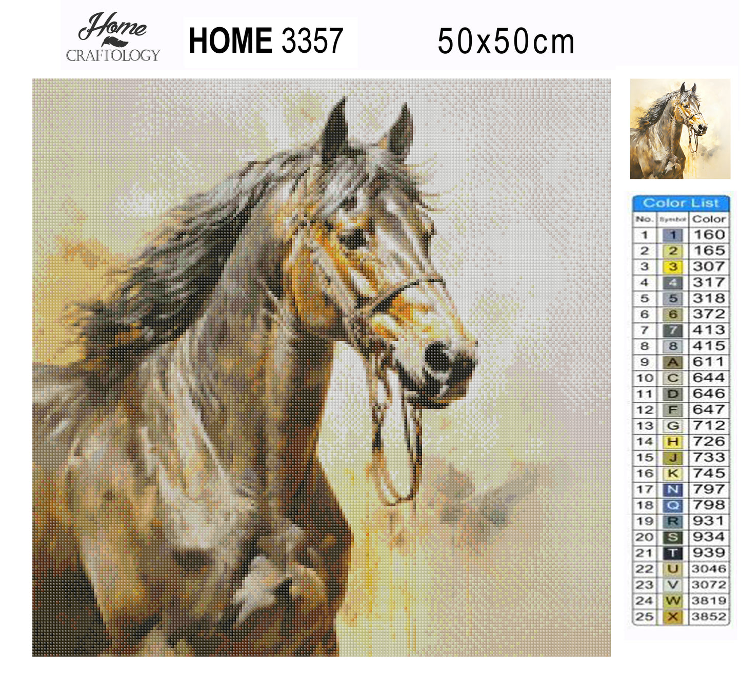 Brown Horse - Exclusive Premium Diamond Painting Kit