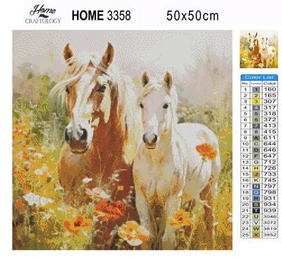 Horse Couple - Premium Diamond Painting Kit