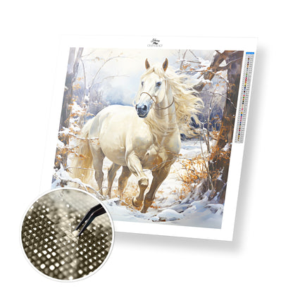 Horse in Winter - Exclusive Premium Diamond Painting Kit