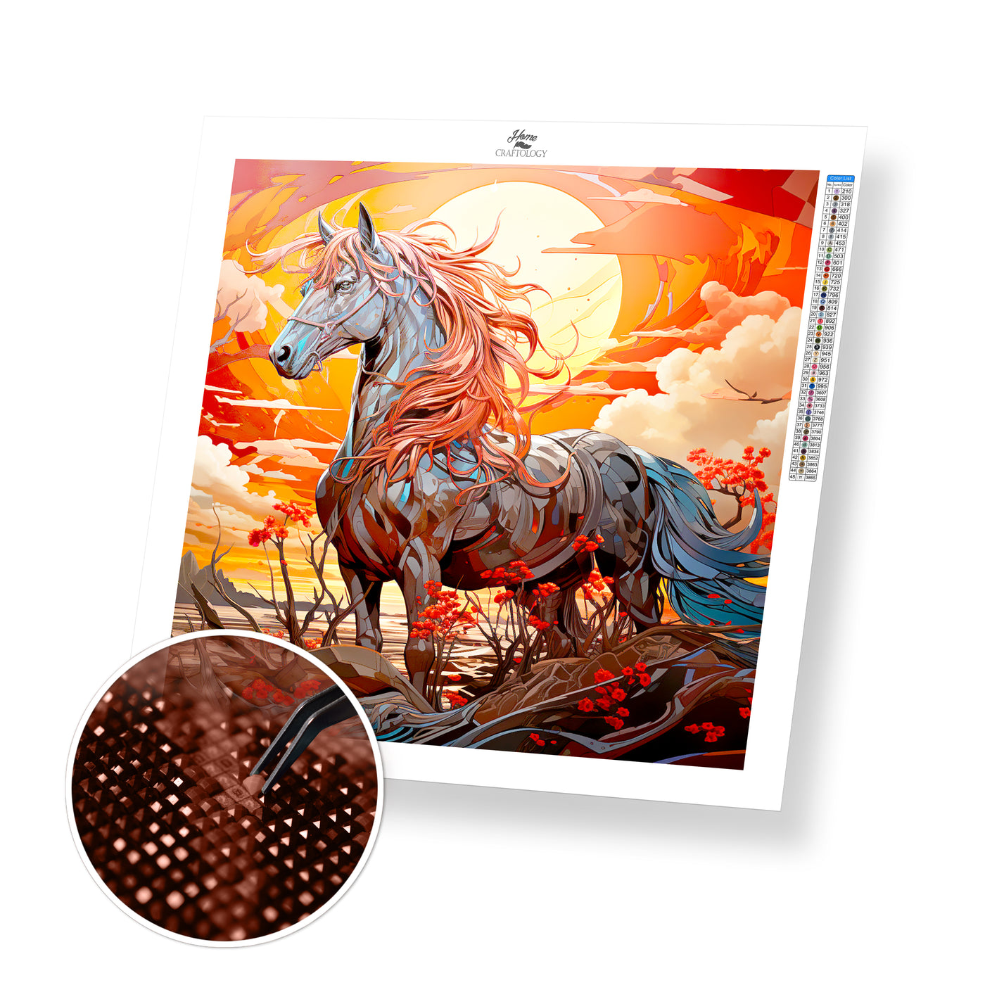 New! Red Horse - Premium Diamond Painting Kit