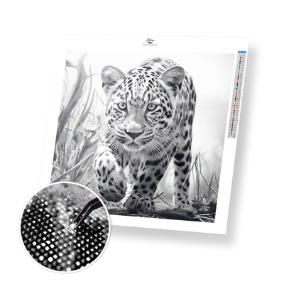New! Black and White Leopard - Premium Diamond Painting Kit