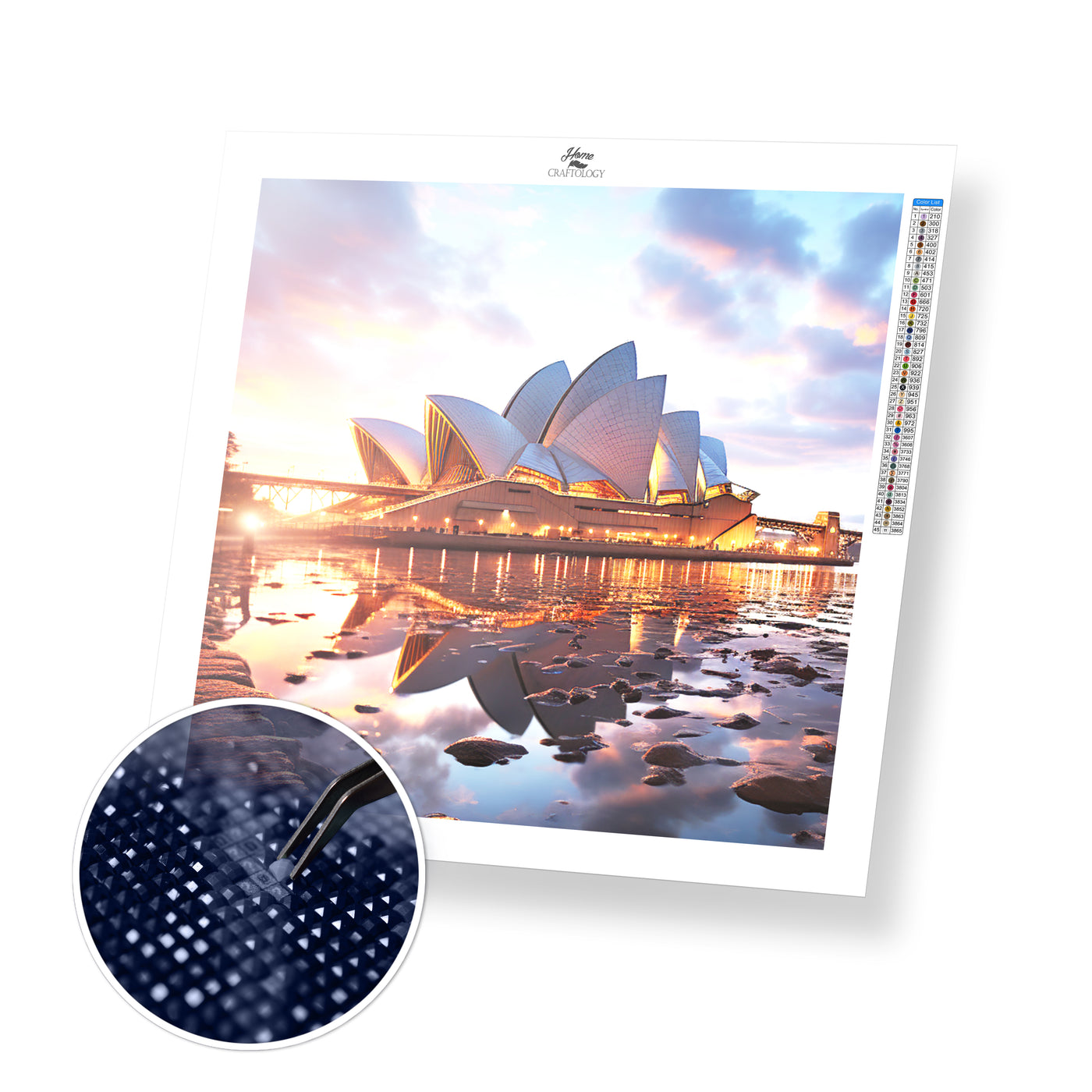 New! Sunset at Sydney Opera House - Premium Diamond Painting Kit