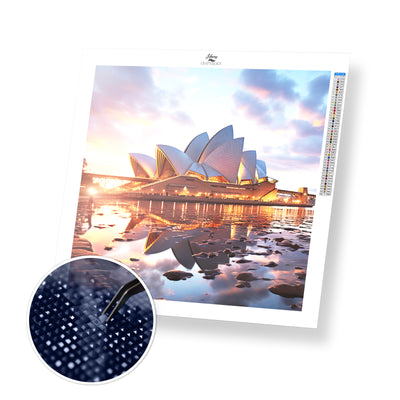 Sunset at Sydney Opera House - Premium Diamond Painting Kit