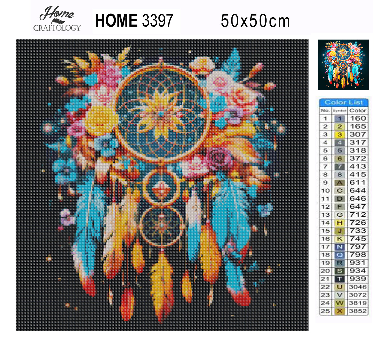 Colorful Dreamcatcher - Exclusive Premium Diamond Painting Kit